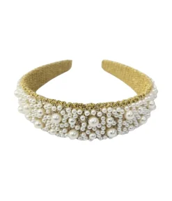 Hvit perle hårbøyle