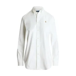 Hvit stretch slim fit Oxford shirt